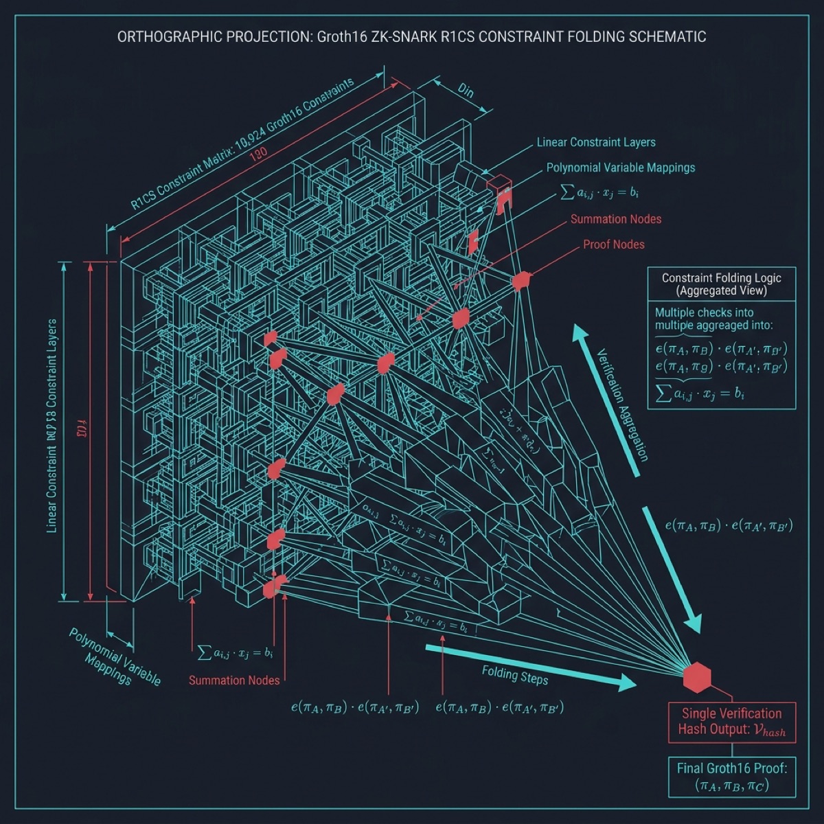 Groth16 R1CS Constraint Folding Schematic