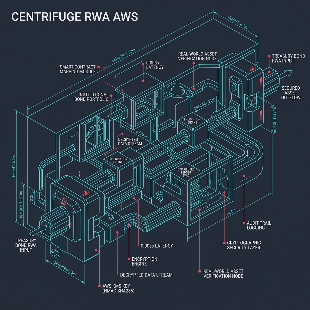Centrifuge RWA tokenization pipeline on AWS — real-world asset ingestion, verification, and token minting infrastructure