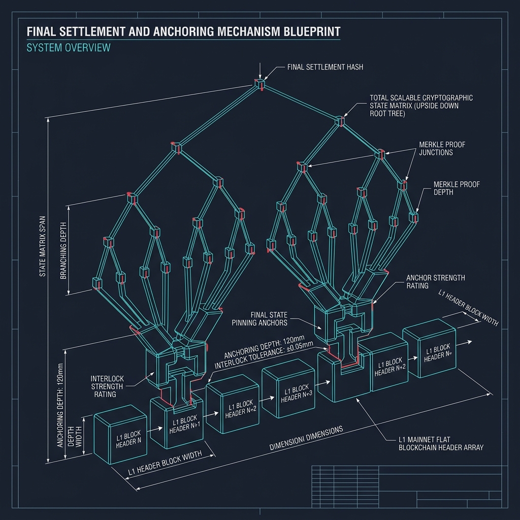 Genesis Merkle anchor — cryptographic root hash anchoring all protocol state with provenance chain verification